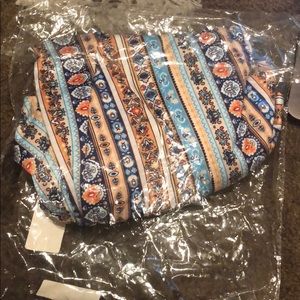 Printed flare leggings, a little short in length